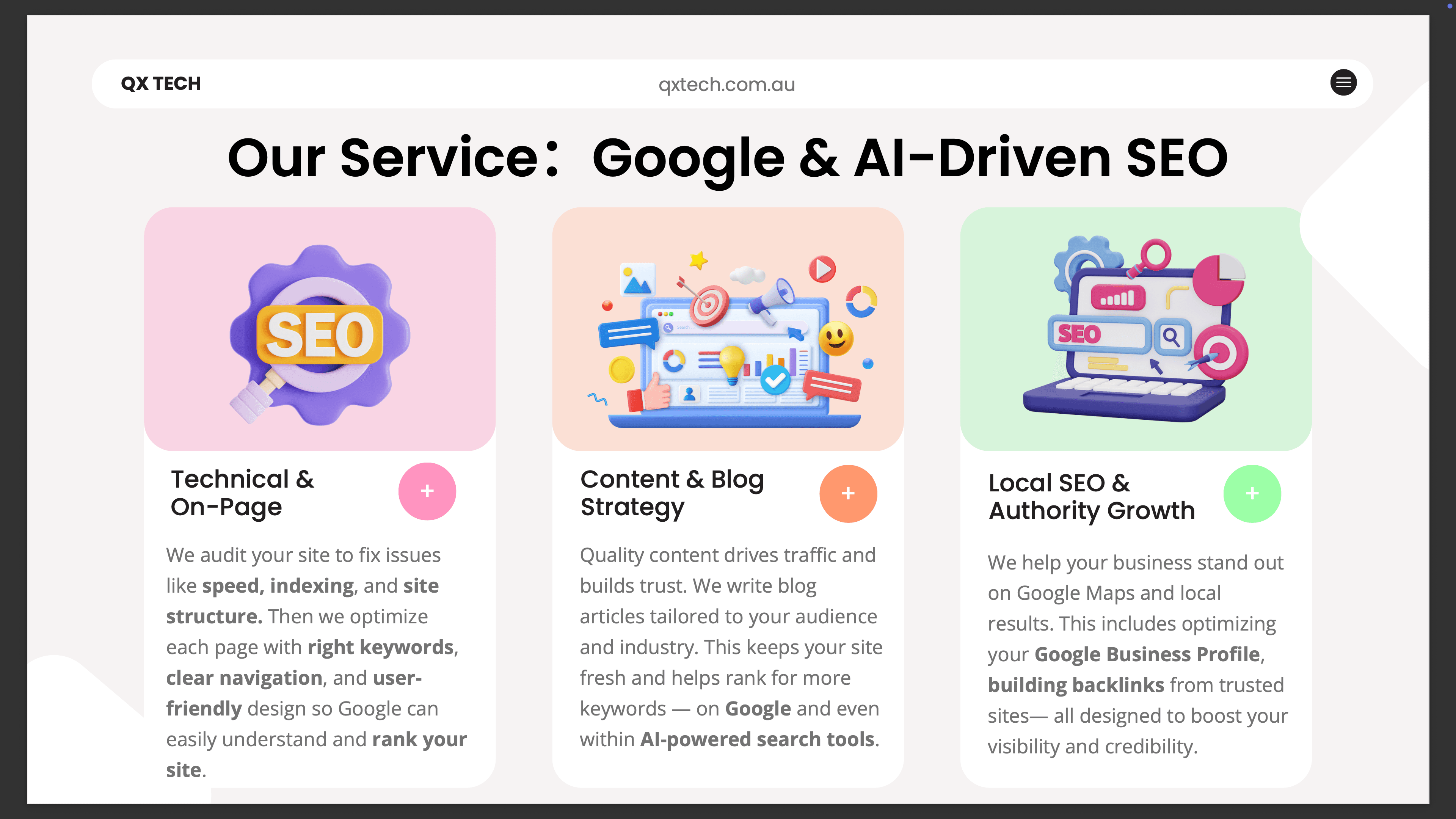 Google和AI驅動的SEO服務 - 技術SEO、內容策略、本地SEO