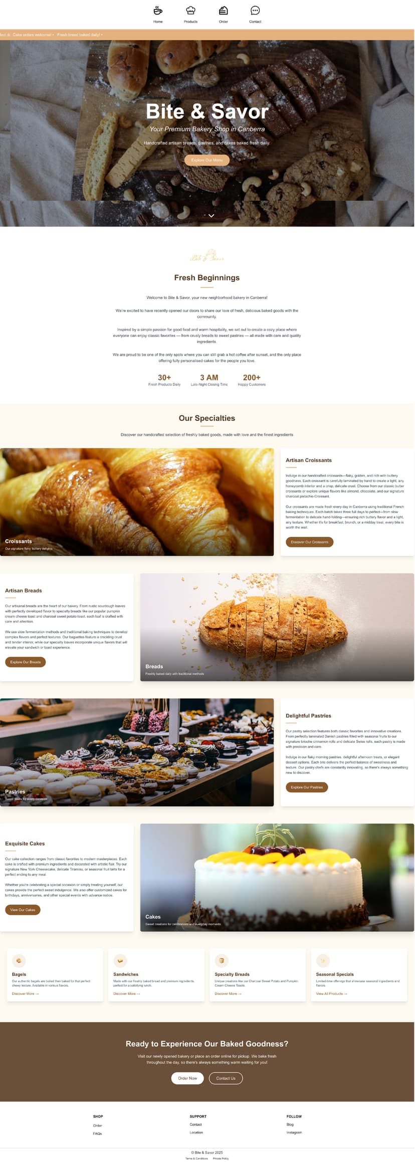 Bite and Savor - Web Development in Canberra