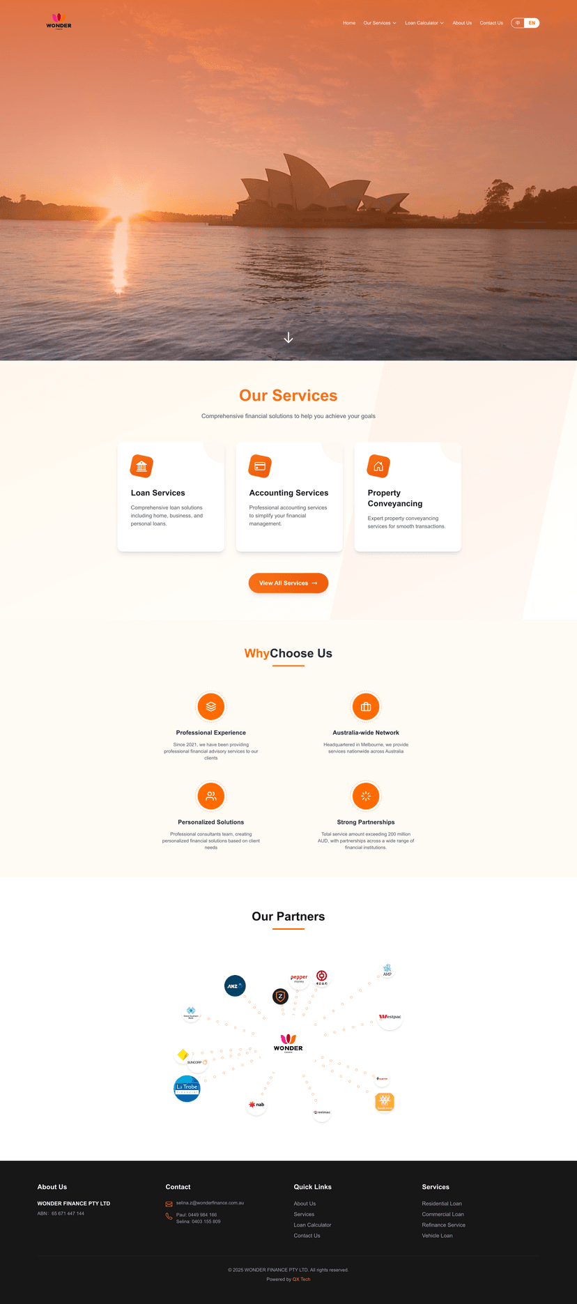 Wonder Finance - Web Development in Canberra